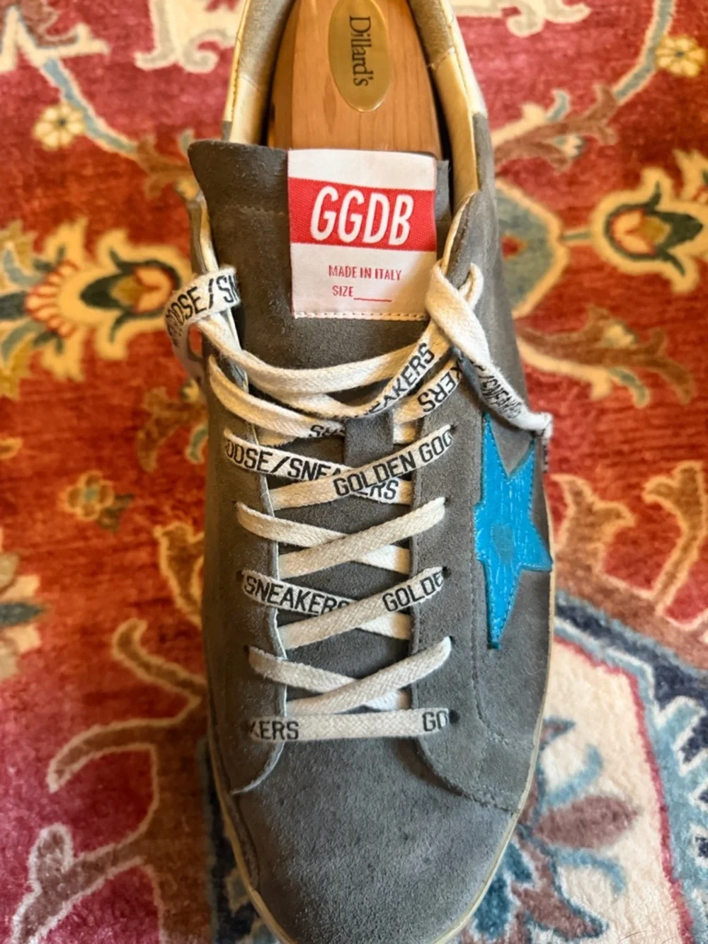 Golden Goose Men’s Superstar Gray Suede Sneakers Size 45 - Picture 4 of 11